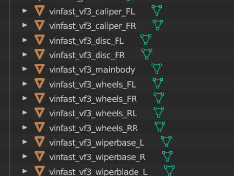 Vinfast VF3 2025 Modello 3D
