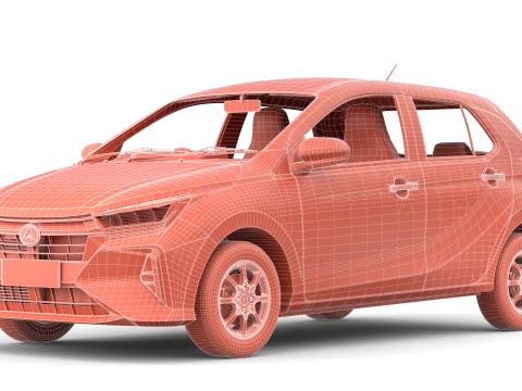 Daihatsu Ayla 2023 3D Modell