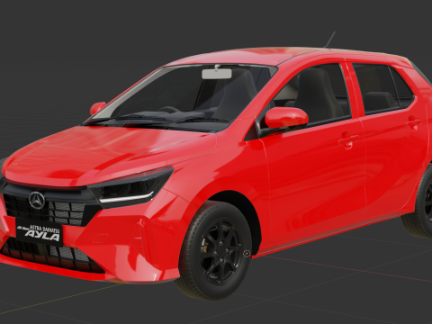 Daihatsu Ayla 2023 3D Modell