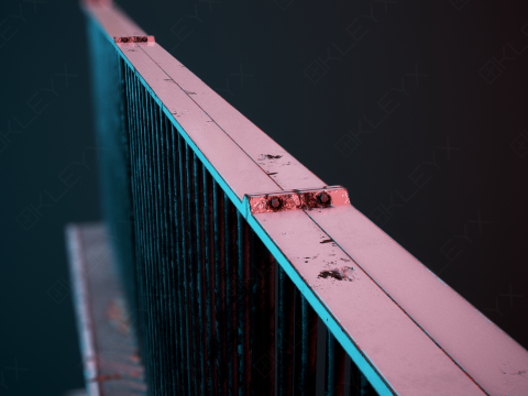 교량 콘크리트 장벽 3D 모델