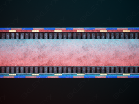 교량 콘크리트 장벽 3D 모델