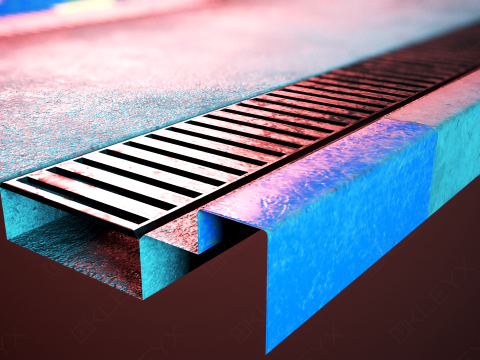 교량 콘크리트 장벽 3D 모델