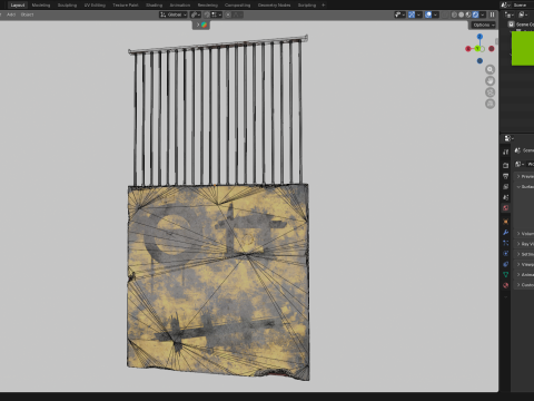 교량 콘크리트 장벽 3D 모델