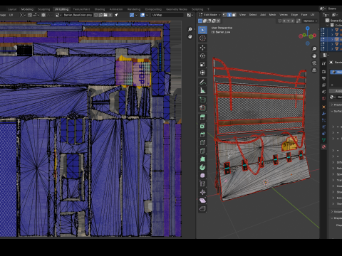Penghalang Beton - Pagar Model 3D
