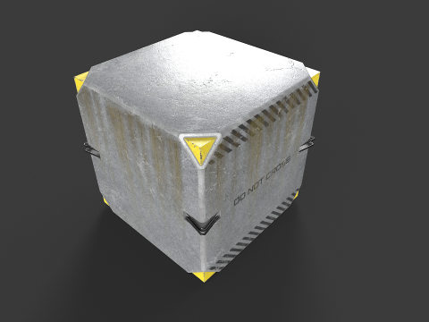 混凝土屏障套件 3D 模型