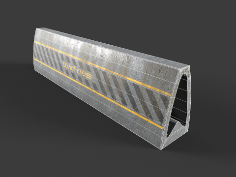 混凝土屏障套件 3D 模型