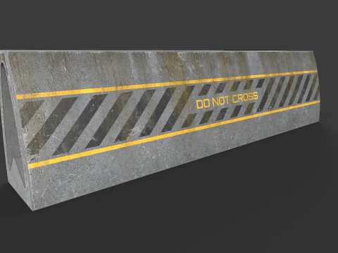 Concrete Barrier Kit 3D Model