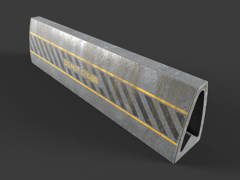 混凝土屏障套件 3D 模型