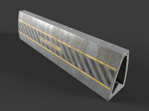 Concrete Barrier Kit 3D Model