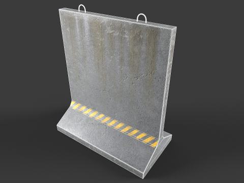 混凝土屏障套件 3D 模型