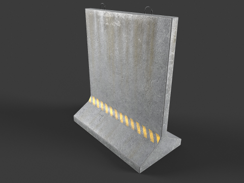 混凝土屏障套件 3D 模型