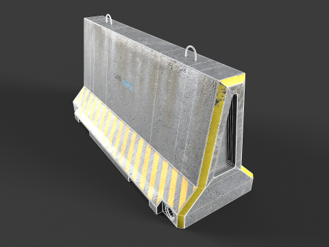 混凝土屏障套件 3D 模型