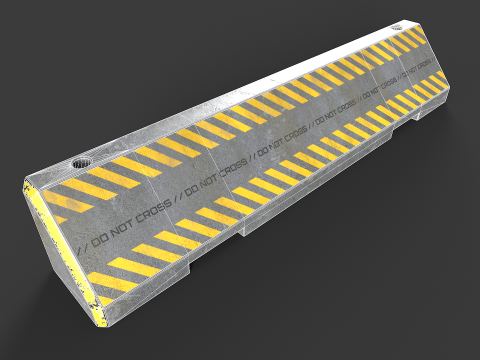 混凝土屏障套件 3D 模型