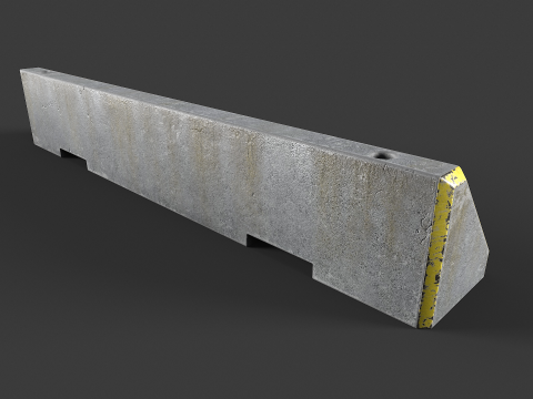 混凝土屏障套件 3D 模型