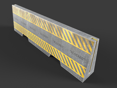 混凝土屏障套件 3D 模型
