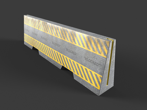 混凝土屏障套件 3D 模型