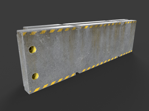 混凝土屏障套件 3D 模型