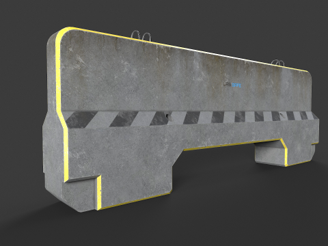 混凝土屏障套件 3D 模型