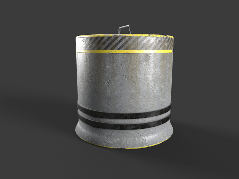 混凝土屏障套件 3D 模型