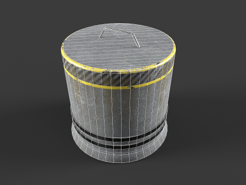 混凝土屏障套件 3D 模型