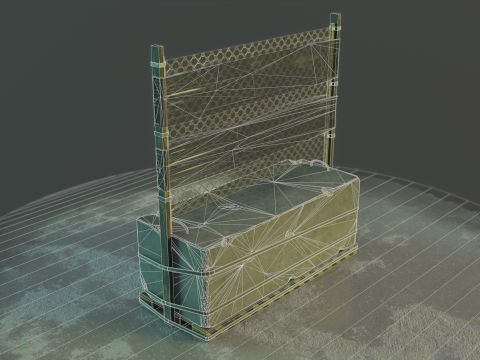 कंक्रीट बैरियर प्रॉप 3D मॉडल