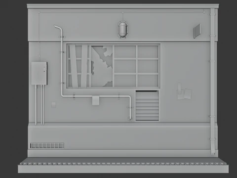 BrickVent Utility Wall 3D Model