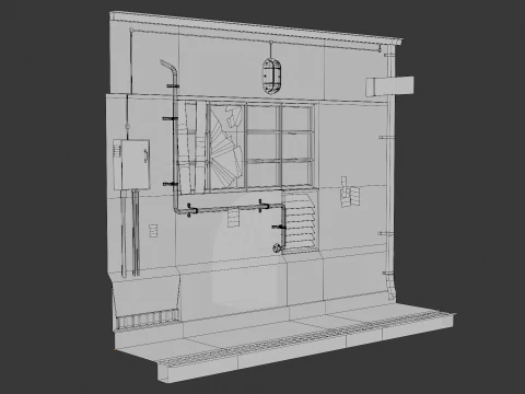 BrickVent Utility Wall 3D Model