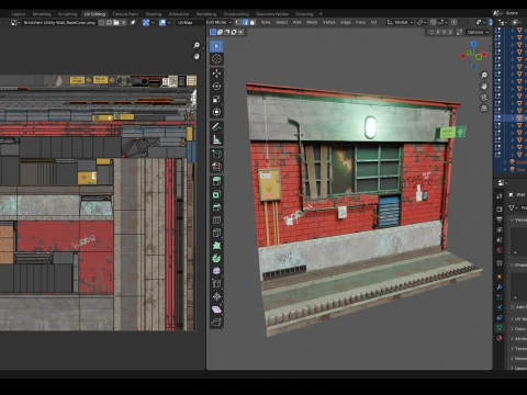 BrickVent Utility Wall 3D Model