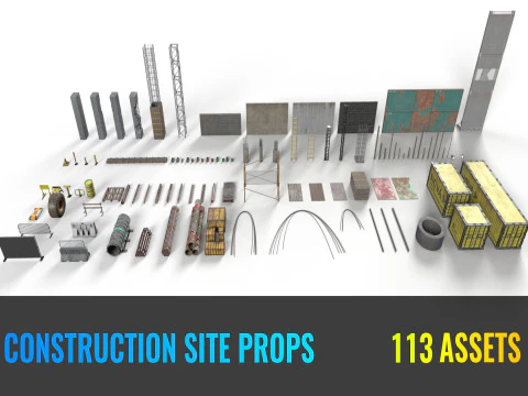 Accesorios para el sitio de construcción Modelo 3D