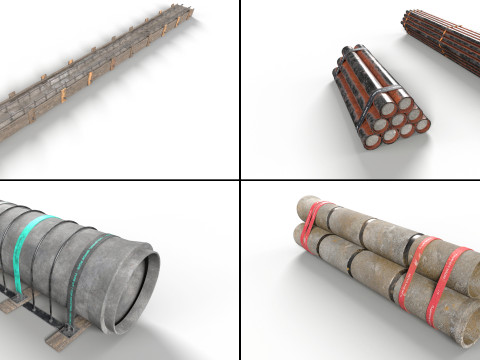 Construction Site Props 3D Model