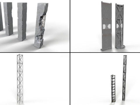 Construction Site Props 3D Model