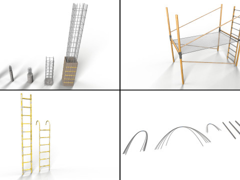 Construction Site Props 3D Model