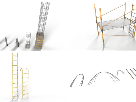Construction Site Props 3D Model