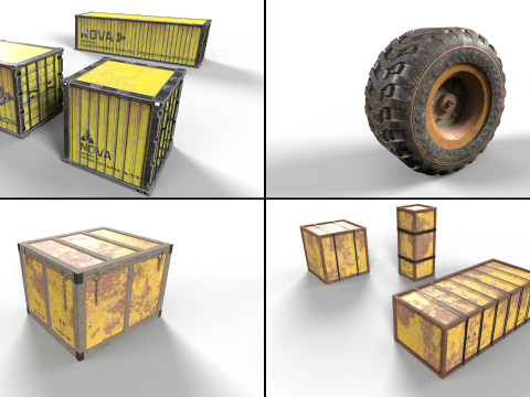 Construction Site Props 3D Model