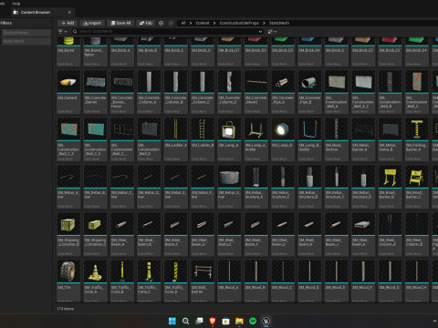 Construction Site Props 3D Model