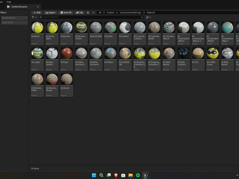 Construction Site Props 3D Model