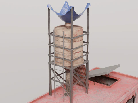 Shipping Container House Props 3D Model