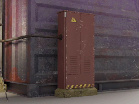 Shipping Container House Props 3D Model
