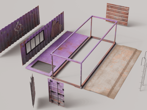 Транспортний контейнер Будинок Реквізит 3D Модель