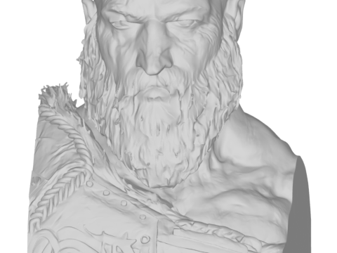 Kratos savaş tanrısı büstü 3d baskı modeli 3D Baskı Modeli