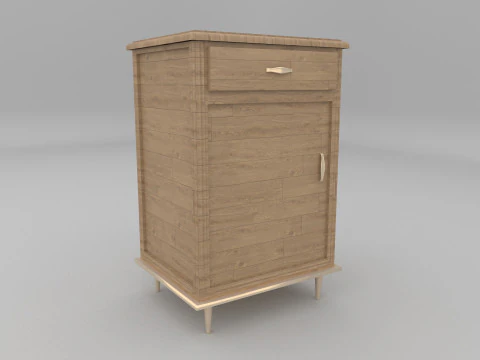 बेड के बगल रखी जाने वाली मेज 3D मॉडल