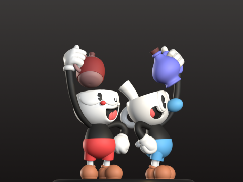 カップヘッドとムグヘッド 3Dプリントモデル