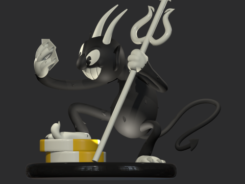 악마 컵헤드 3D 프린트 모델