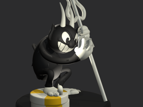 악마 컵헤드 3D 프린트 모델