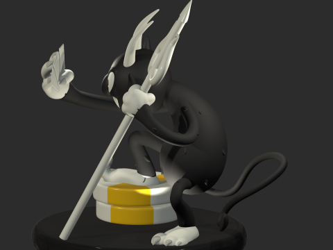 악마 컵헤드 3D 프린트 모델