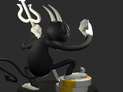 악마 컵헤드 3D 프린트 모델