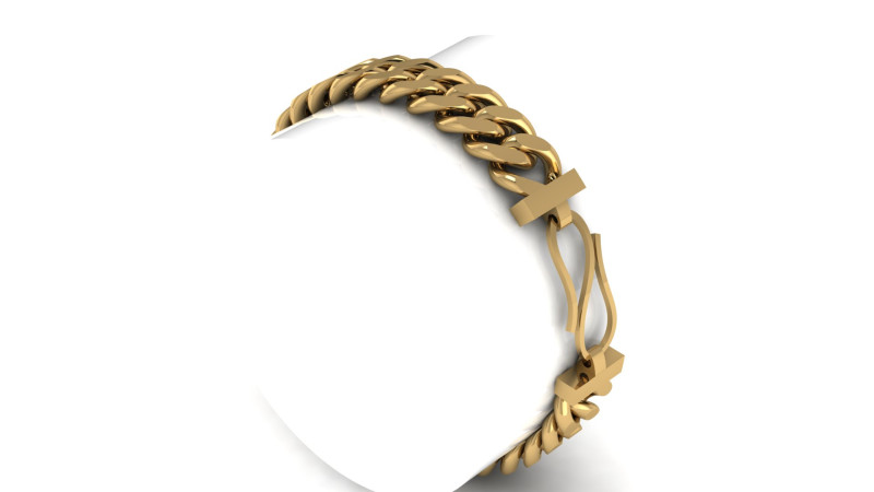 High-Quality Cuban Link Bracelet for Jewelry Design 3D Printing 3D Print Model .c4d .max .obj .3ds .fbx .stl .blend 