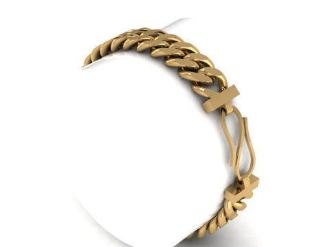 用于珠宝设计 3D 打印的高品质古巴链手链 3D 打印模型