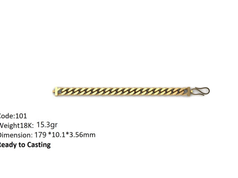 High-Quality Cuban Link Bracelet for Jewelry Design 3D Printing 3D Print Model