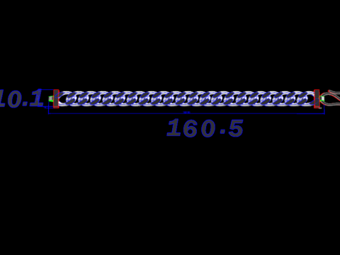 High-Quality Cuban Link Bracelet for Jewelry Design 3D Printing 3D Print Model